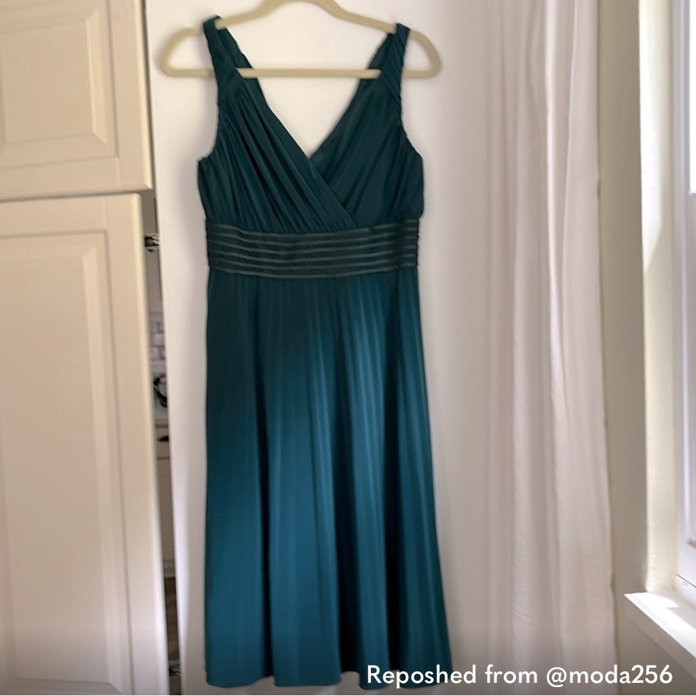 Suzi Chin for Maggy Boutique Blue Midi Dress